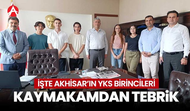 Akhisar'ın YKS Biricilerine Kaymakam Kütük'ten ödül!