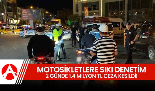 Motosiklet Denetimlerinde 1.4 Milyon TL Ceza Kesildi