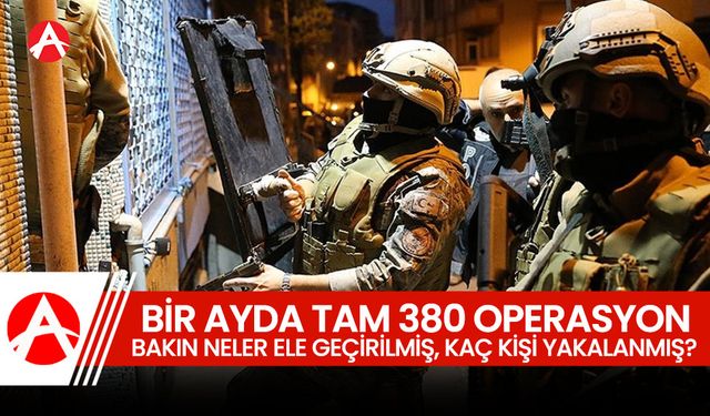 Uyuşturucuya Büyük Darbe: Ekim Ayında 380 Operasyon Düzenlendi