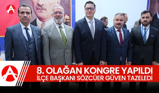 AK Parti Akhisar’da 8. Olağan Kongresini Gerçekleştirdi: Başkan Sözcüer Güven Tazeledi