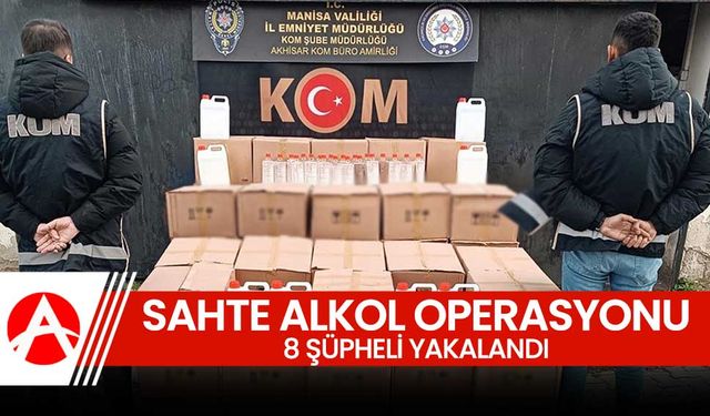 Kaçak ve Sahte Alkollü İçki Operasyonu: 8 Şüpheli Hakkında Adli İşlem