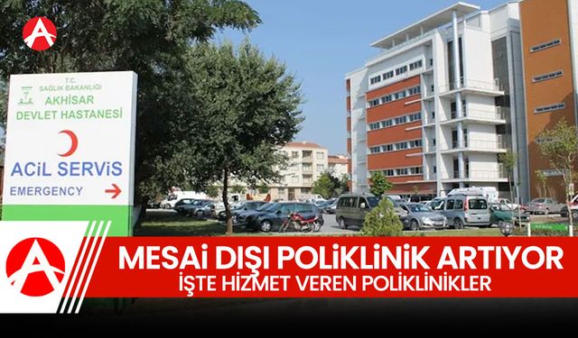 Kirazoğlu Devlet Hastanesi'nde Mesai Dışı Poliklinik Hizmetleri Artıyor