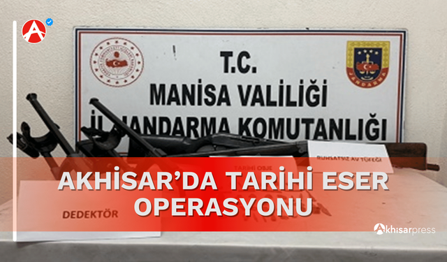 Akhisar’da Tarihi Eser Operasyonu: 43 Parça Eşyaya ve Dedektörlere El Konuldu