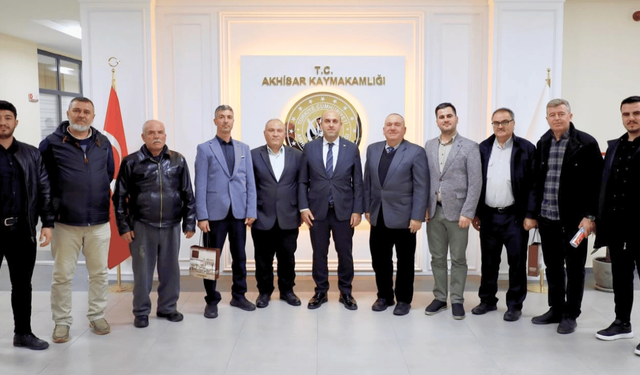 Mermerciler Kooperatifi’nden Kaymakam Can’a Ziyaret