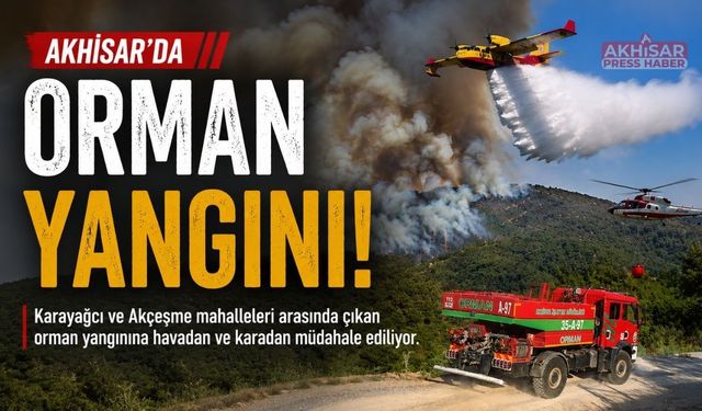 Akhisar’da orman yangını!