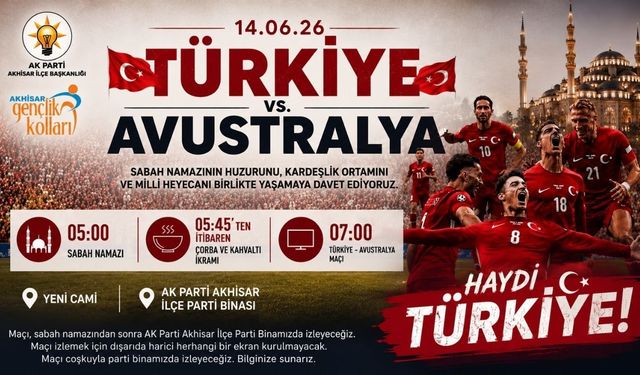 Akhisar’da Milli Maç Öncesi Anlamlı Organizasyon