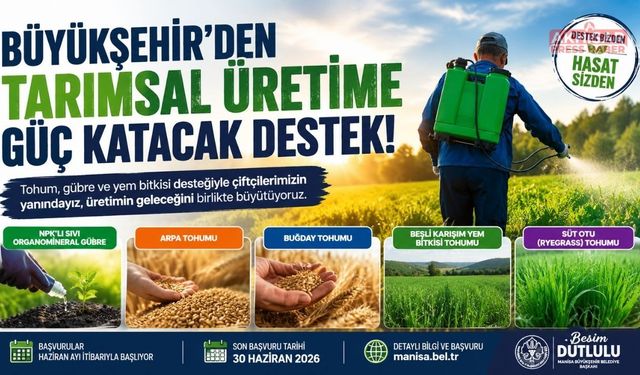 Büyükşehir’den Çiftçiye Yeni Destek Programı