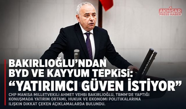 Bakırlıoğlu: “Kayyumun Olduğu Yere Yatırım Gelmez”