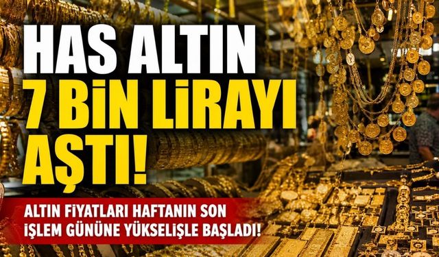 Altın Haftanın Son İşlem Gününe Yükselişle Başladı
