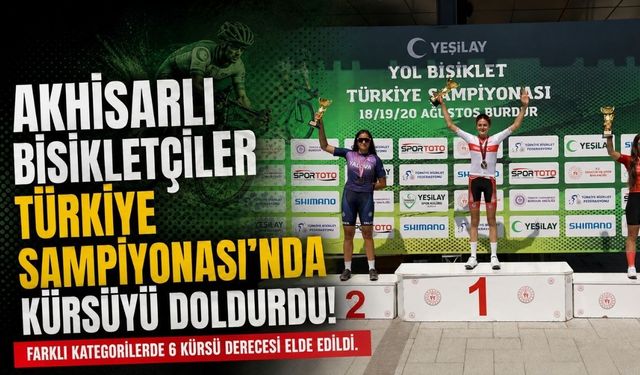 Akhisarlı Bisikletçiler Türkiye Şampiyonası’na Damga Vurdu