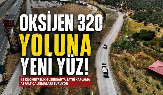 Oksijen 320 Dinlenme Tesisleri Yolunda Asfalt Çalışması