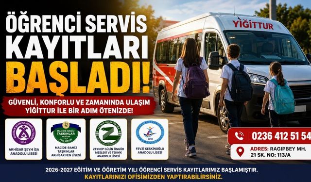 Akhisar’da 2026-2027 Öğrenci Servis Kayıtları Başladı