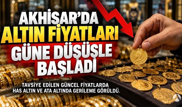Akhisar’da Altın Fiyatları Güne Düşüşle Başladı