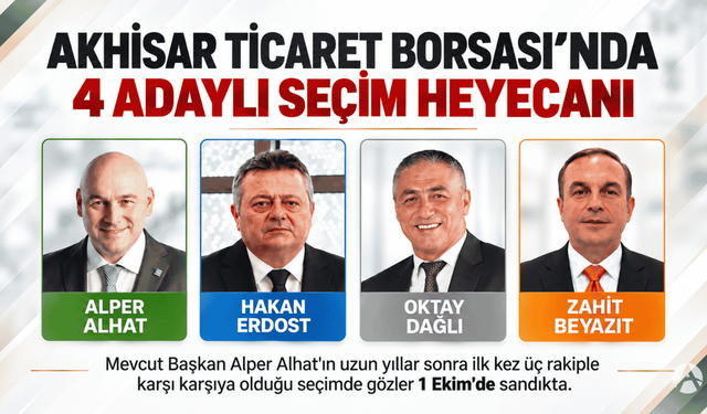 Akhisar Ticaret Borsası’nda Kritik Seçim: Alper Alhat’ın Karşısında Üç Rakip