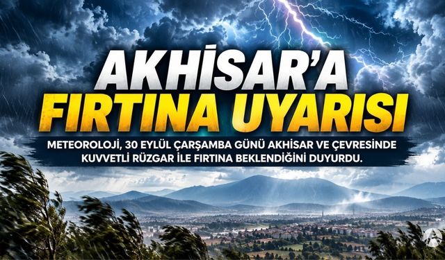 Manisa’da Kuvvetli Rüzgar ve Fırtına Uyarısı: Akhisar da Listede