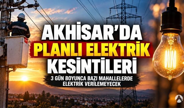 Akhisar’da 3 Günlük Planlı Elektrik Kesintisi