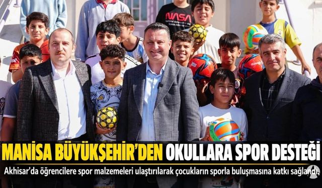 Akhisar’da Okullara Spor Malzemesi Desteği
