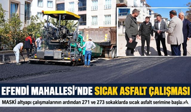 Akhisar’da Altyapısı Tamamlanan Sokaklarda Sıcak Asfalt Çalışması Başladı