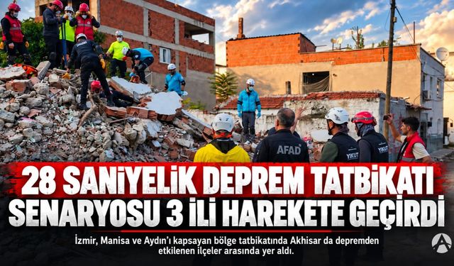 28 Saniyelik Deprem Senaryosu 3 İli Harekete Geçirdi: Akhisar da Tatbikata Dahil Edildi