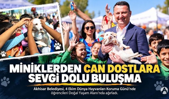Akhisar’da Minik Öğrenciler Hayvan Sevgisini Doğal Yaşam Alanı’nda Öğrendi