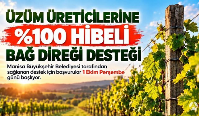 Manisa’da Üzüm Üreticilerine Yüzde 100 Hibeli Bağ Direği Desteği