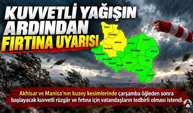Kuvvetli Yağış Uyarısının Ardından Akhisar’a Bir Uyarı Daha: Fırtına Geliyor!