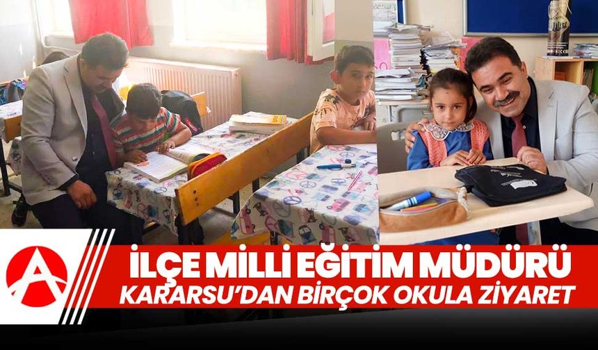 İlçe Milli Eğitim Müdürü Mükremin Karasu, Kırsal Mahallelerdeki Okulları Ziyaret Etti