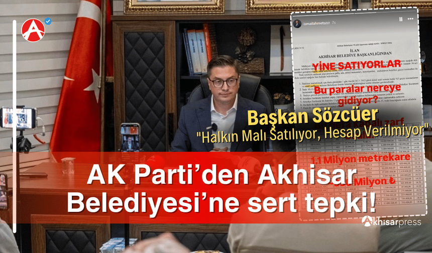 AK Parti’den Akhisar Belediyesi’ne sert tepki!