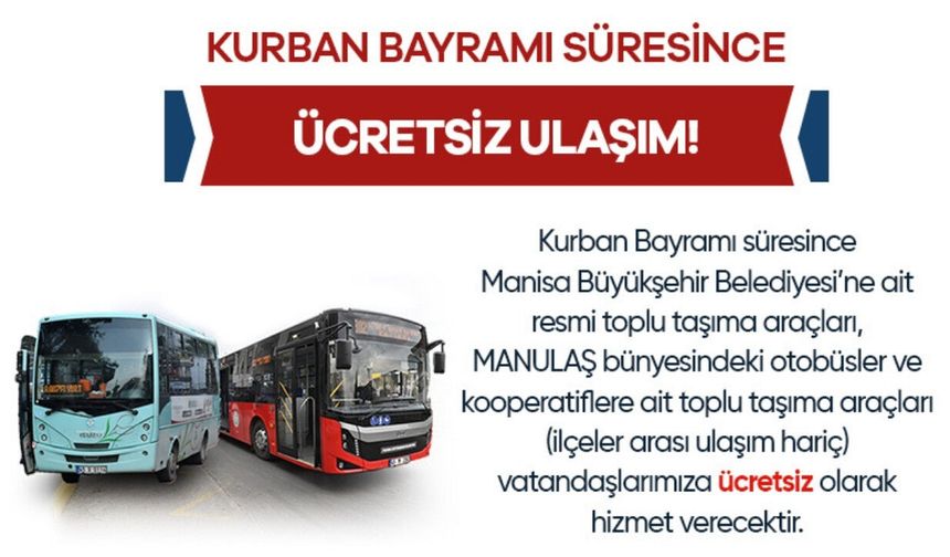 Büyükşehir Belediyesi’nden Bayramda Ücretsiz Ulaşım Hizmeti