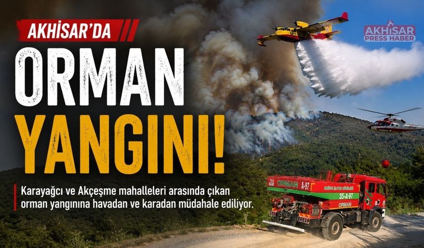 Akhisar’da orman yangını!
