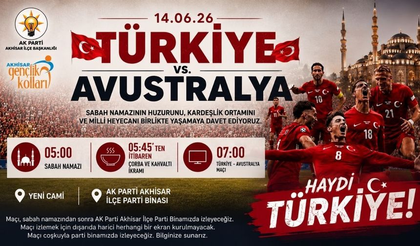 Akhisar’da Milli Maç Öncesi Anlamlı Organizasyon
