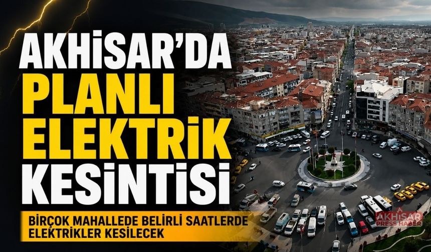 Akhisar'da 30 Haziran Salı günü geniş kapsamlı elektrik kesintisi