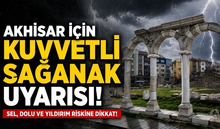 Akhisar için sağanak yağış uyarısı!