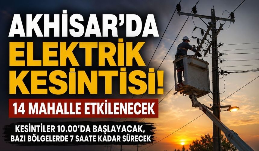 Akhisar’da 1 Eylül’de Elektrik Kesintisi: 14 Mahalle Etkilenecek