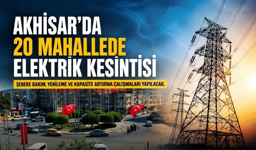 Akhisar’da 20 Mahallede Planlı Elektrik Kesintisi