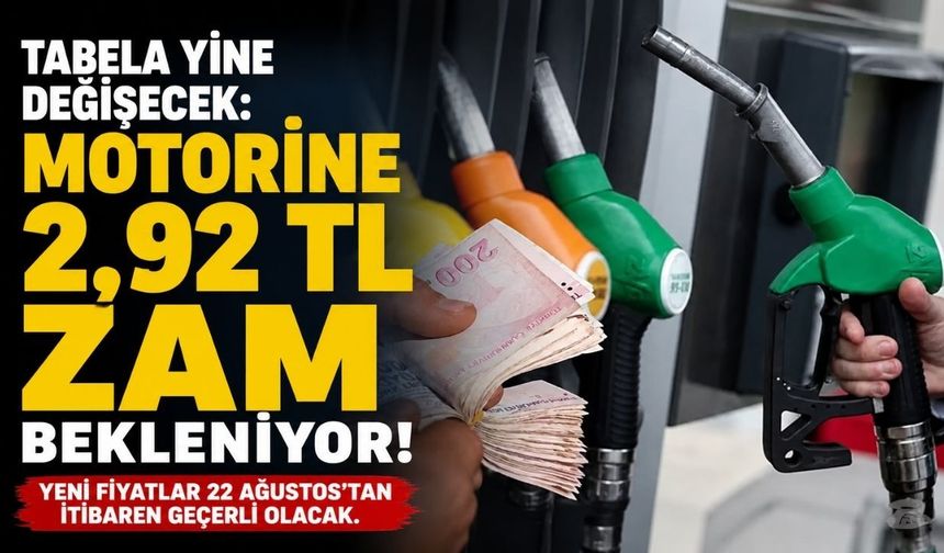 Tabela Yine Değişecek: Motorine 2,92 TL Zam Bekleniyor