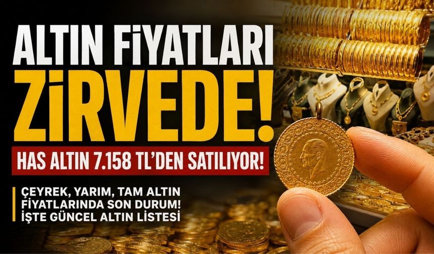 Altın Fiyatlarında Yeni Gün: Has Altın 7.158 TL’den Satılıyor