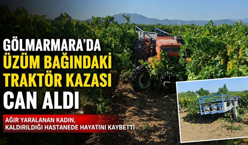 Gölmarmara’da Üzüm Bağındaki Traktör Kazası Can Aldı
