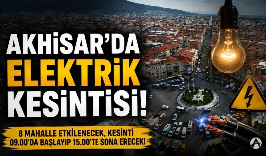 Akhisar’da 4 Eylül’de 8 Mahallede Elektrik Kesintisi Yaşanacak