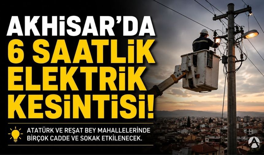 Akhisar Merkezde 5 Eylül’de Planlı Elektrik Kesintisi
