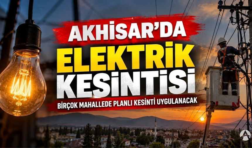Akhisar’da 25 Eylül’de Planlı Elektrik Kesintileri: Birçok Mahalle Etkilenecek