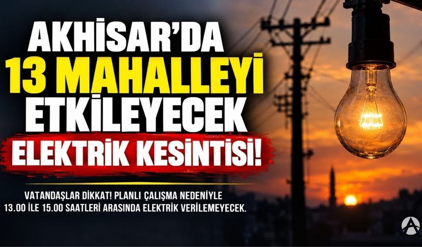 Akhisar’da 13 mahalleyi etkileyecek elektrik kesintisi! Saatler belli oldu
