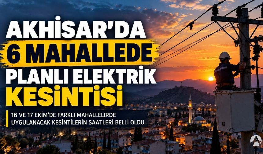 Akhisar’da Planlı Elektrik Kesintisi: 6 Mahalle Etkilenecek!