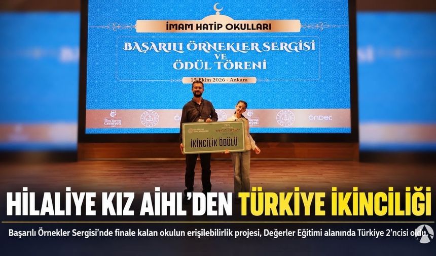 Akhisar Hilaliye Kız Anadolu İmam Hatip Lisesi’nden Türkiye İkinciliği