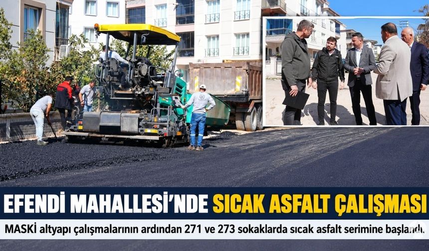 Akhisar’da Altyapısı Tamamlanan Sokaklarda Sıcak Asfalt Çalışması Başladı