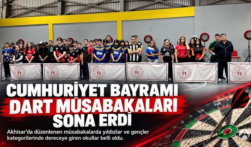 Akhisar’da Cumhuriyet Bayramı Dart Müsabakaları Tamamlandı