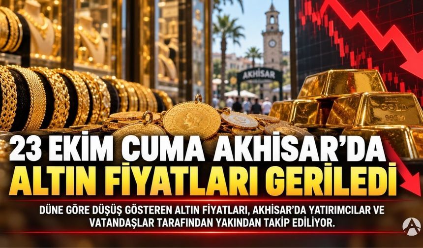 23 Ekim Cuma: Akhisar’da Altın Fiyatları Geriledi! İşte Piyasada Son Durum