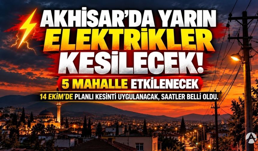 Akhisar’da Yarın 5 Mahallede Elektrikler Kesilecek! İşte Sokak Sokak Kesinti Listesi