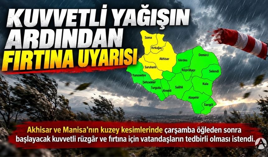 Kuvvetli Yağış Uyarısının Ardından Akhisar’a Bir Uyarı Daha: Fırtına Geliyor!